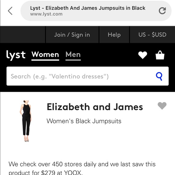 Elizabeth and James black jumpsuit - Picture 3 of 3